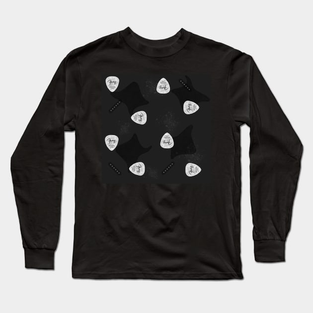 Fancy Picks in Slate Gray Long Sleeve T-Shirt by Sr-Javier